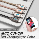 Auto Cut-off Fast Charging Nylon Cable