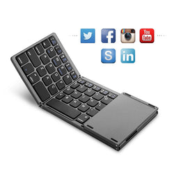 Fordable Wireless Keyboard with Touch-pad