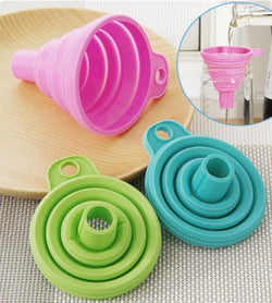 2 Piece Set Mini Portable Silicone Collapsible Water Funnel - ModernKitchenMaker.com