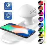 Wireless Charger Mushroom Night Light