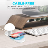 Wireless Charger With Touch-Control Silicone Mushroom Night Light For Bedroom