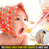 Happy Baby - Fruit Mash Scraper Spoon (2 pcs set) Baby Spoon