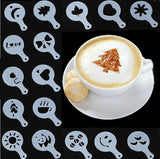 Coffee Barista Art Stencils 16 Pieces