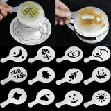 Coffee Barista Art Stencils 16 Pieces