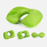 Multi-functional Inflatable Neck Pillow Green Travel Pillows