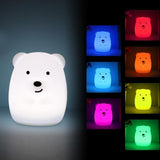 Mini LED Silicone 9 Colors Kids Lamp