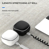 Portable Mini Power Bank pd/qc 3.0 Fast Charger Adjustable Spring Cable