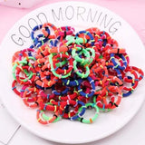 100PCS Girls Nylon Rubber Bands