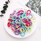 100PCS Girls Nylon Rubber Bands