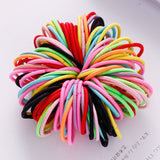 100PCS Girls Nylon Rubber Bands