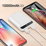 Mini Dual USB Power Bank With LED Display 10000mAh