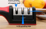 Kitchen Knife Sharpener Quick Professional Knife Sharpener with 3 Stages of Sharping - ModernKitchenMaker.com