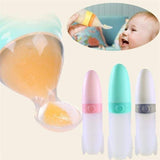 Creative Rocket Silicone Baby Squirt Dispensing Feeding Spoon with Scale - ourkids-shop