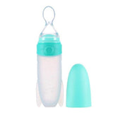 Creative Rocket Silicone Baby Squirt Dispensing Feeding Spoon with Scale - ourkids-shop