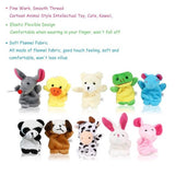 LEORX 10pcs Cartoon Animal Finger Puppets Soft Velvet Dolls Props Toys (Random Pattern) - ourkids-shop