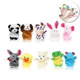 LEORX 10pcs Cartoon Animal Finger Puppets Soft Velvet Dolls Props Toys (Random Pattern) - ourkids-shop