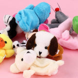 LEORX 10pcs Cartoon Animal Finger Puppets Soft Velvet Dolls Props Toys (Random Pattern) - ourkids-shop