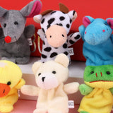 LEORX 10pcs Cartoon Animal Finger Puppets Soft Velvet Dolls Props Toys (Random Pattern) - ourkids-shop