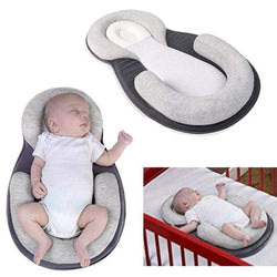 Multifunction Baby Crib Travel Sleep Pillow Newborn Anti-rollover Safety Cushion Baby Sleep Positioning Pad Portable Folding Bed - ourkids-shop