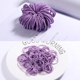 100PCS Girls Nylon Rubber Bands