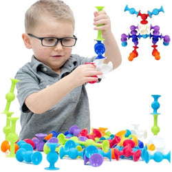 Soft Building Blocks Kids Squigz Pop Sucker Toy